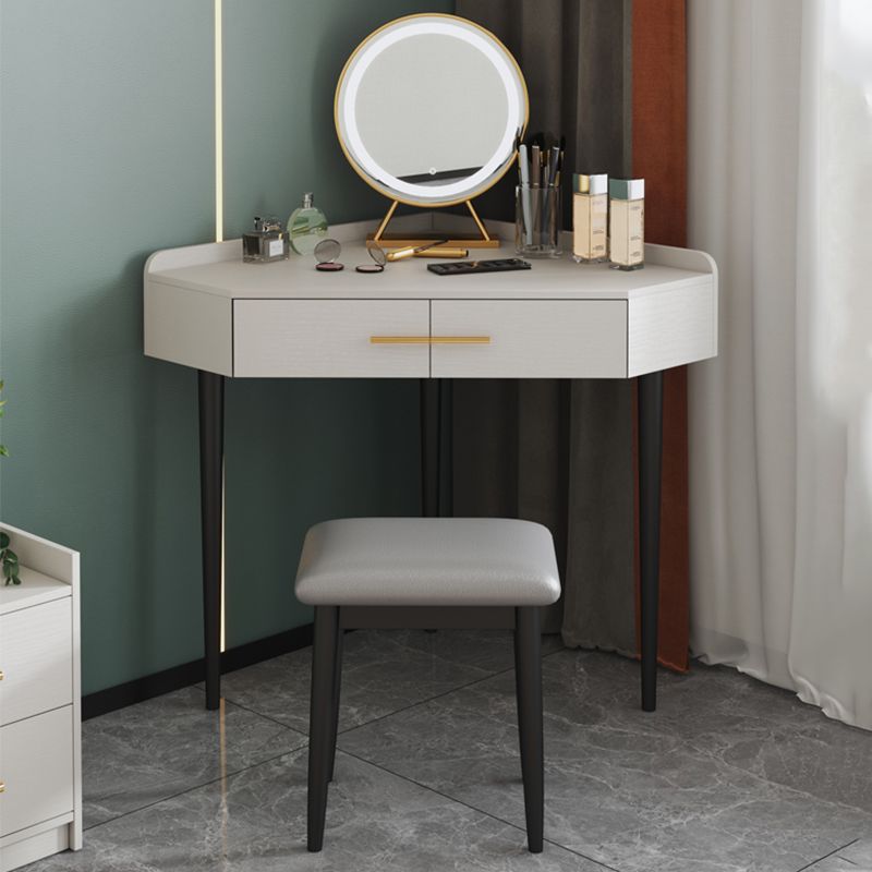 Contemporary Wooden Make-up Vanity With Drawer in Grey for Bedroom