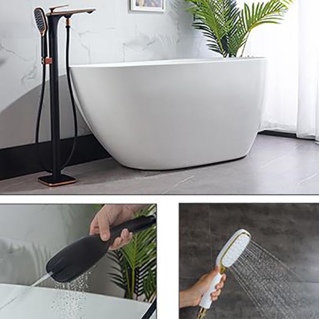 Traditional Floor Mounted Swivel Freestanding Tub Filler Metal Freestanding Faucet