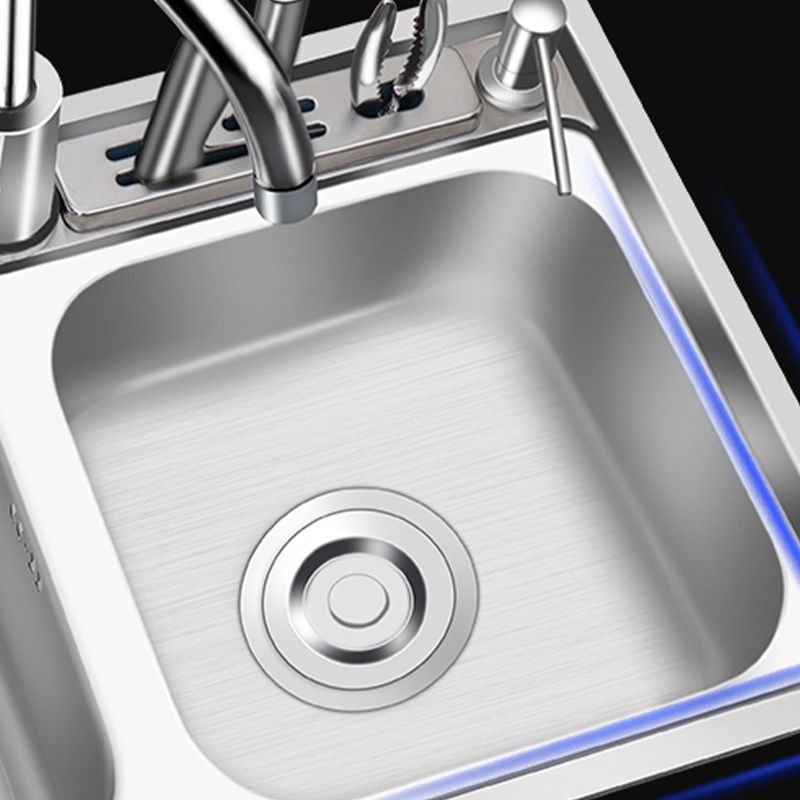 Modern Style Kitchen Sink Stainless Steel 2 Holes Drop-In Kitchen Sink