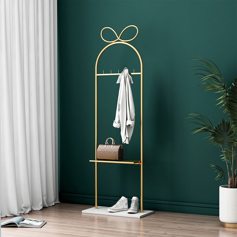 Hall Tree Gorgeous Coat Hanger Metal Hall Stand Storage Shelf with Hooks