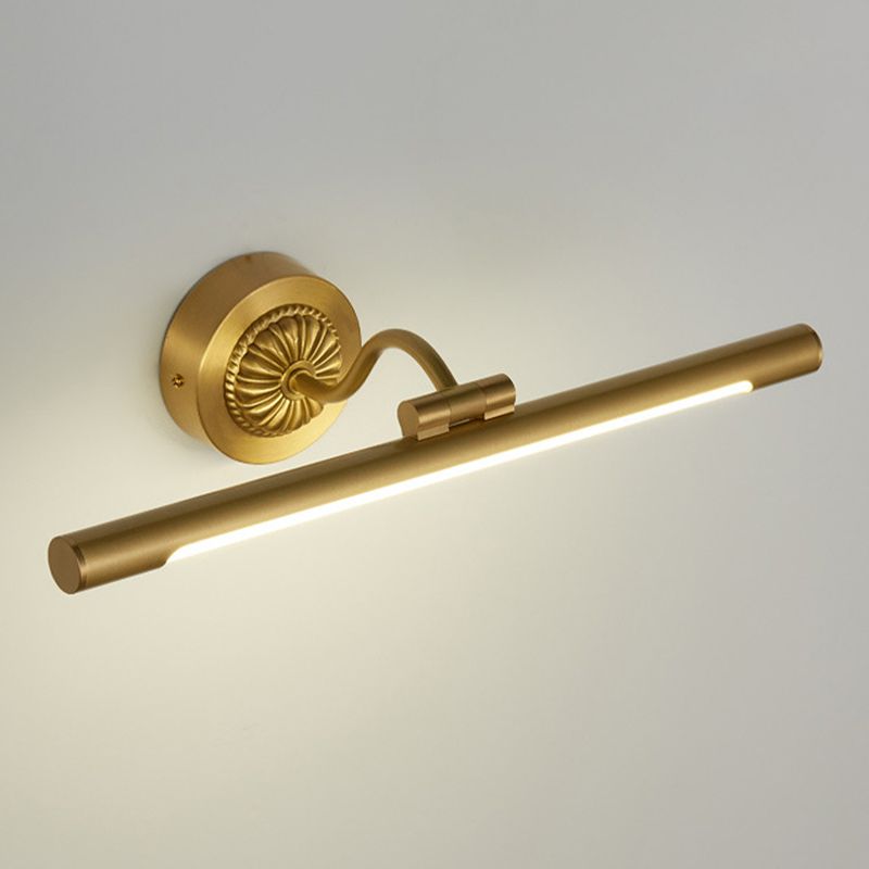 Contemporary Golden Bathroom Vanity Light Metal Single LED Bath Bar