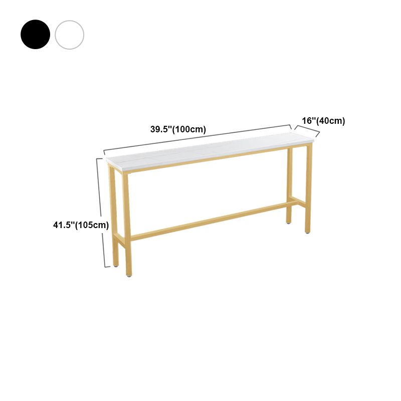 Industrial Rectangle Sintered Stone Table Dining Bar Counter Table for Kitchen