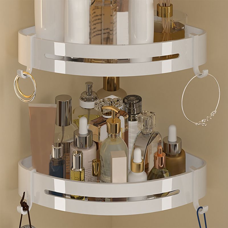 Modern White Bathroom Accessory Kit Bath Shelf Towel Bar Bath Hardware Set