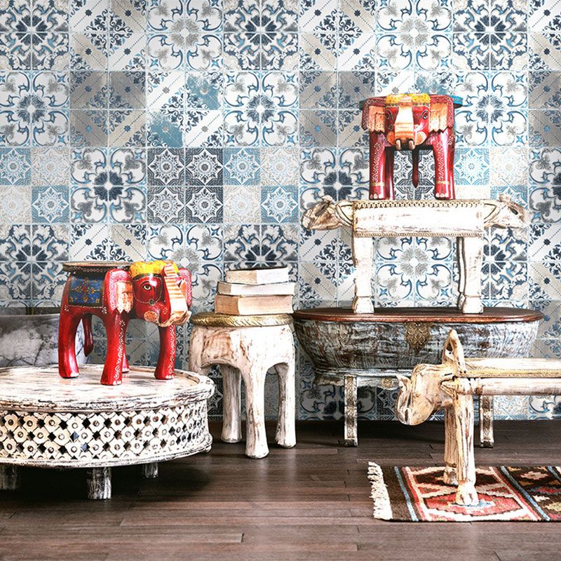 Ethnic Boho Tile Self-Adhesive Wallpaper in Fresh Color Waterproofing