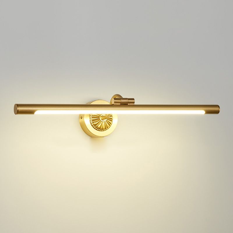 Contemporary Golden Bathroom Vanity Light Metal Single LED Bath Bar