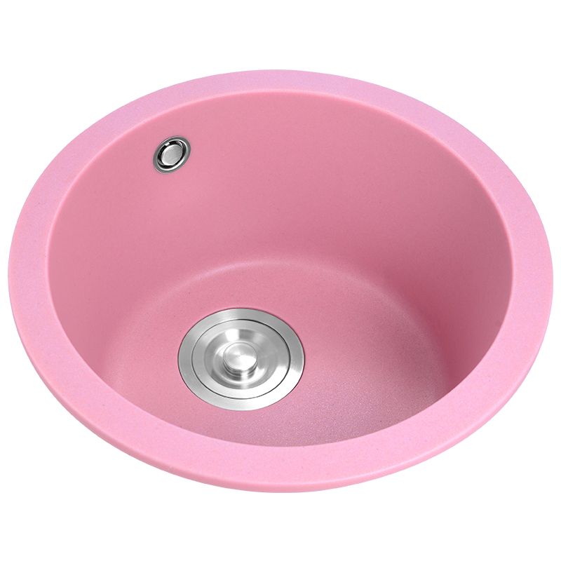 Quartz Kitchen Bar Sink Modern Pink Single Bowl Kitchen Bar Sink