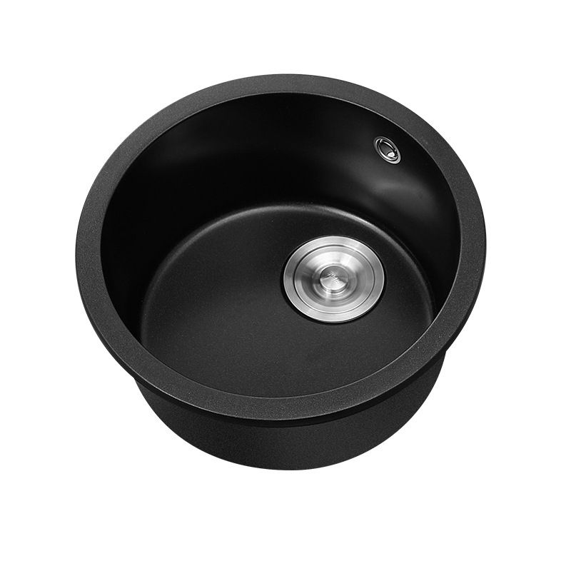 Quartz Kitchen Sink Modern Single Bowl Kitchen Sink with Round Shape