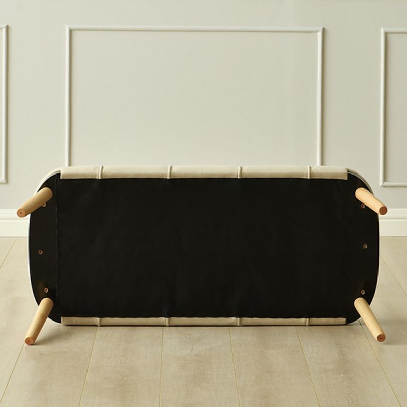 Contemporary Upholstered Bench Home Seating Bench with 4 Legs