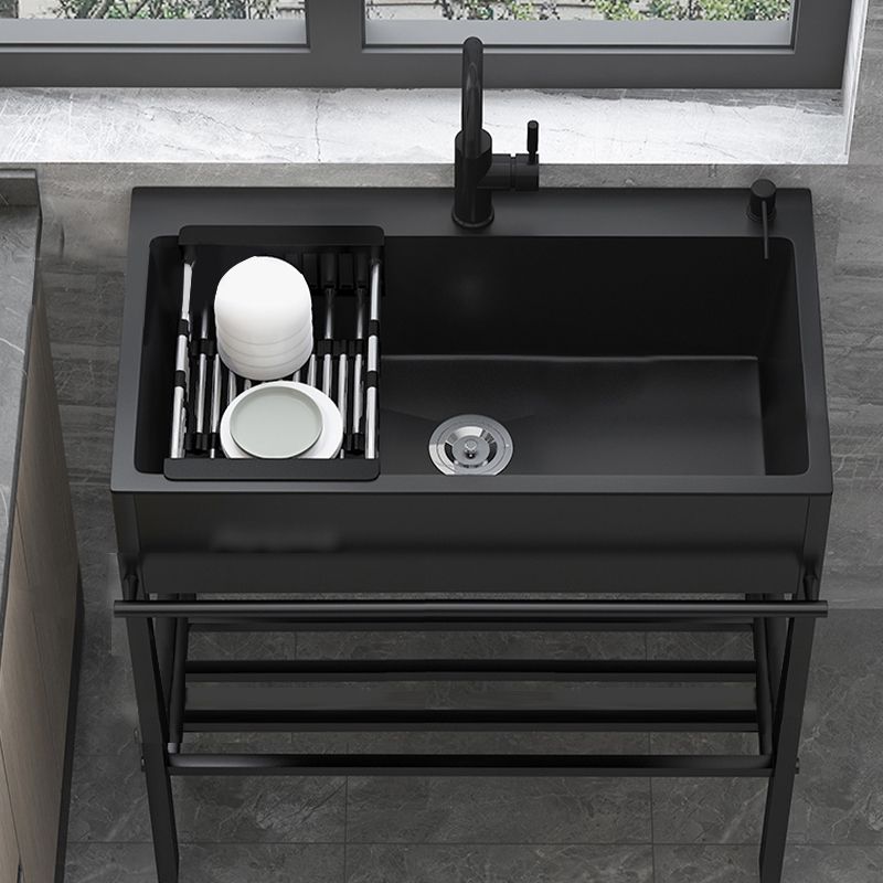 Contemporary Style Kitchen Sink Drop-In Noise-cancelling Design Kitchen Sink with Frame