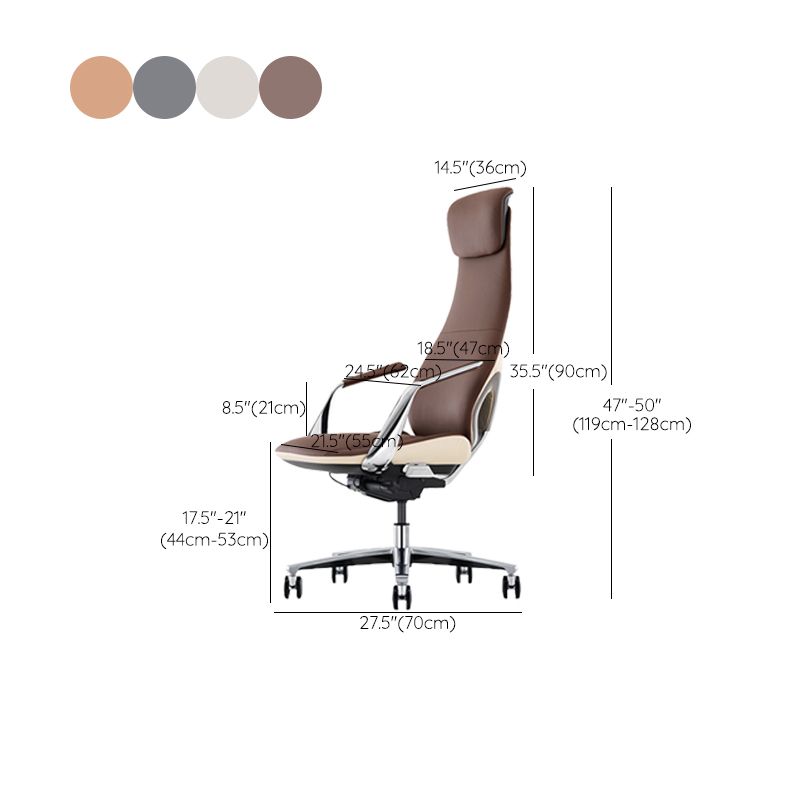 Contemporary Fixed Arms Executive Chair Wheels Included Managers Chair for Office