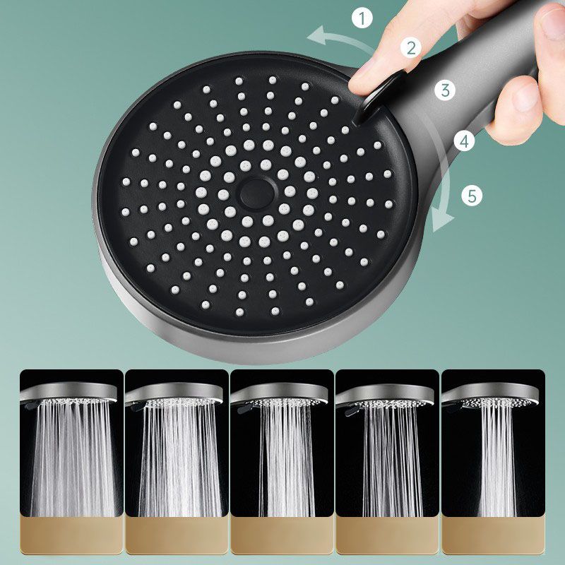 Plastic Hand Shower Round Handheld Shower Head with Self-Cleaning