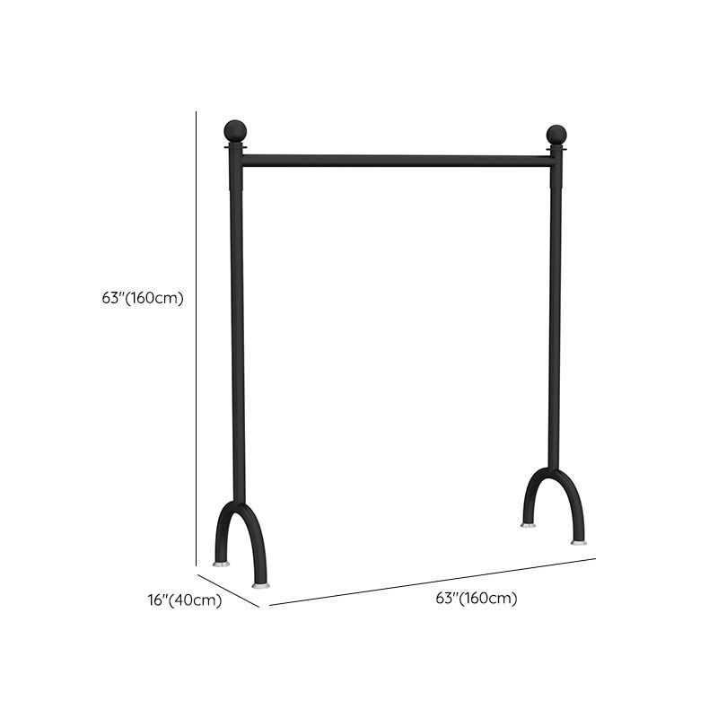 Modern Style Black Coat Rack Metal Frame Coat Hanger for Bedroom