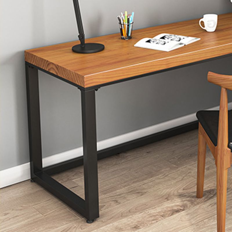 Industrial Style Office Desk Pine L-Shape Writing Desk for Bedroom