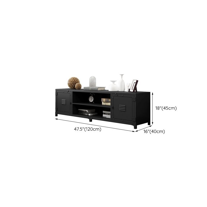 Industrial Iron TV Console Open Storage TV Media Stand for Living Room