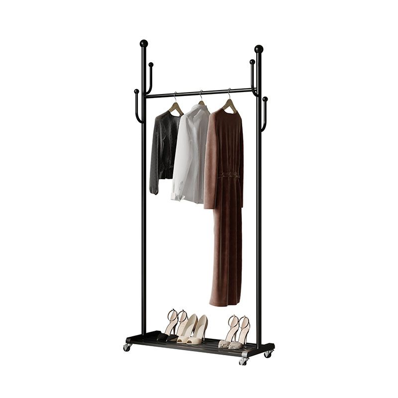 Modern Coat Hanger Free Standing Solid Color Hall Tree with Storage