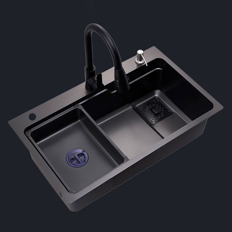 Drop-In Kitchen Sink Stainless Steel Kitchen Sink with Faucet Included