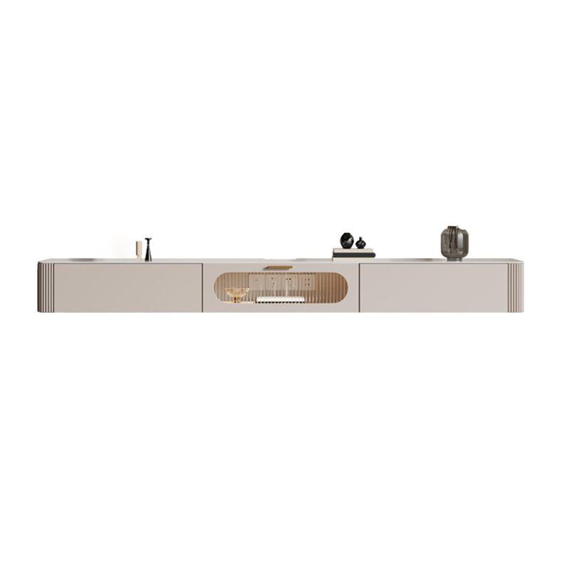 Contemporary Media Console Wall-mounted Stone Stand Console for Living Room