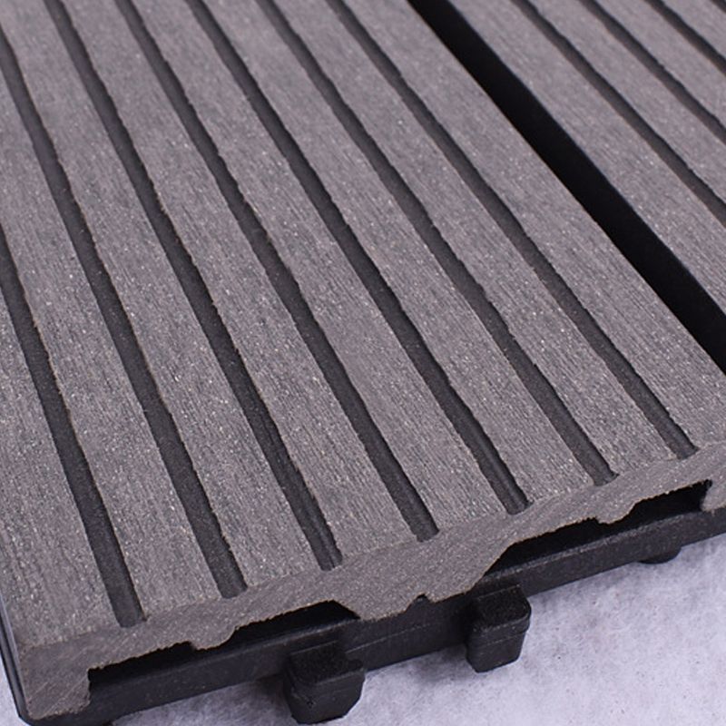 Classic Interlocking Deck Plank Solid Color Patio Flooring Tiles