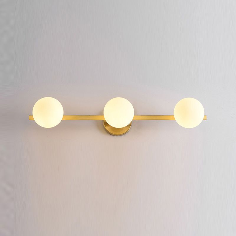 Postmodern Vanity Light Strip Glass Ball Vanity Lighting Fixture for Bathroom