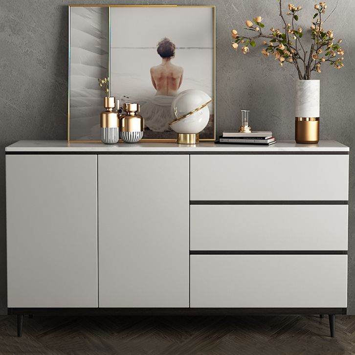 Contemporary Engineered Wood Sideboard Storage Sideboard for Dining Room