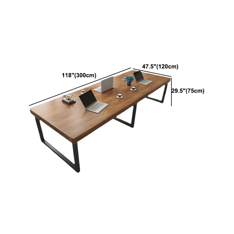 Pine Wood Meeting Table Industrial Rectangle Office Working Table