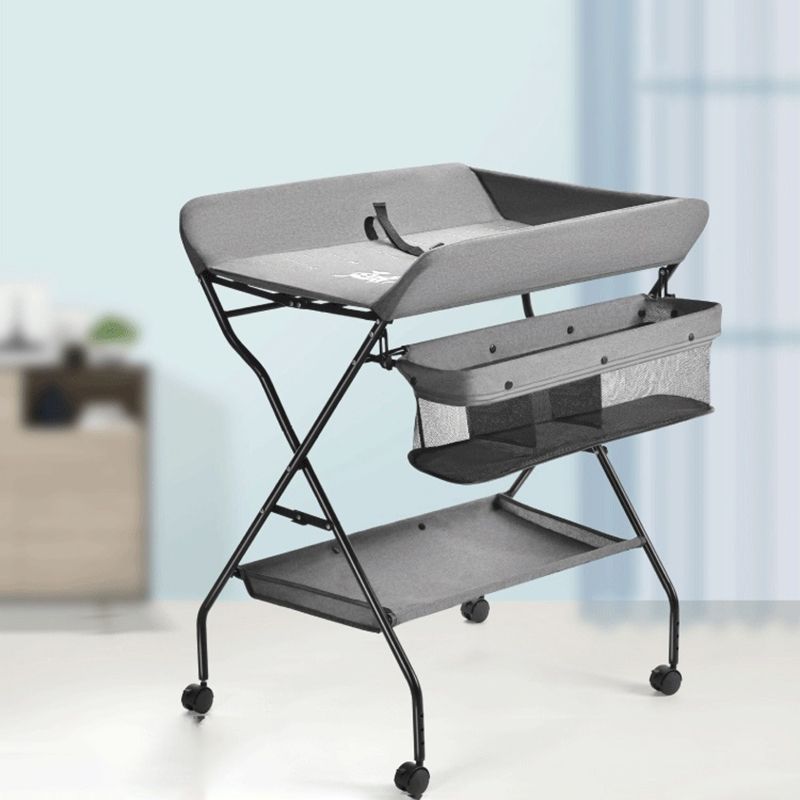 Modern Changing Table  Folding Baby Changing Table with Basket