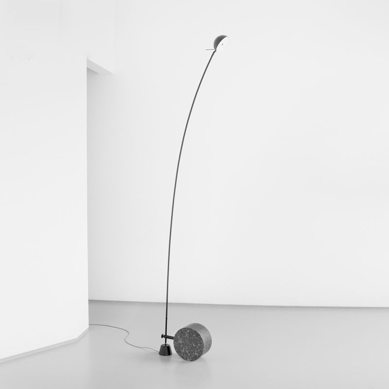 Linear/Kapsel/Bogenbodenleuchte Designer Metall Einerbulst Wohnzimmer Stehlampe in Schwarz