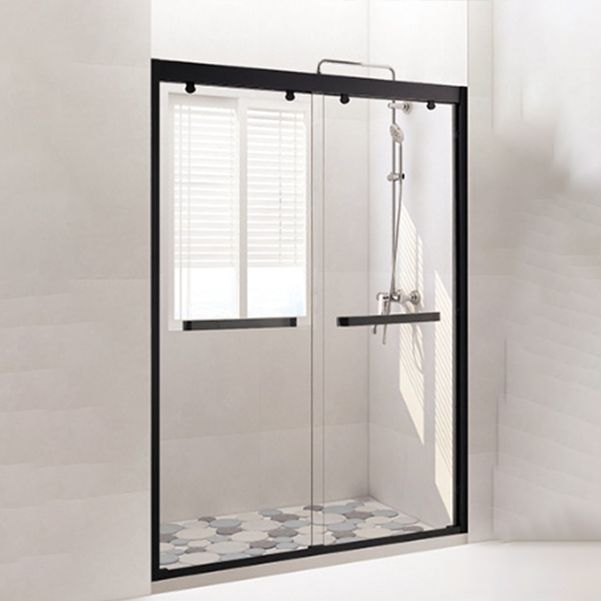 Inline Double Sliding Semi Frameless Tempered Glass Shower Door