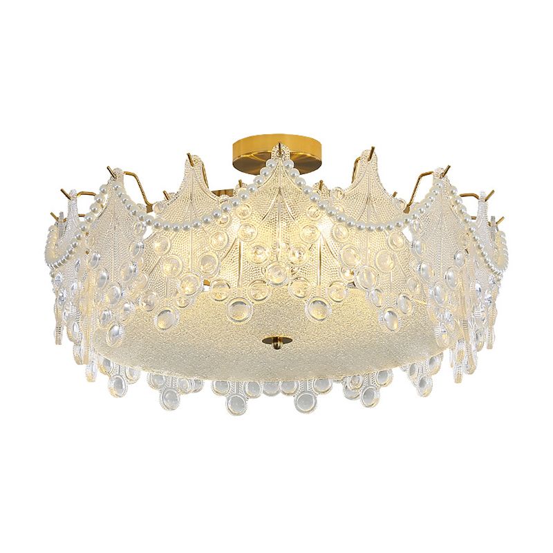 Nordic Glass Ceiling Light Creative Flush Mount Light Fixture for Bedroom