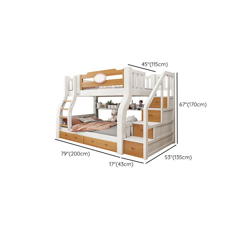 Solid Wood Standard Bed Natural Pine Kids Bed with Headboard