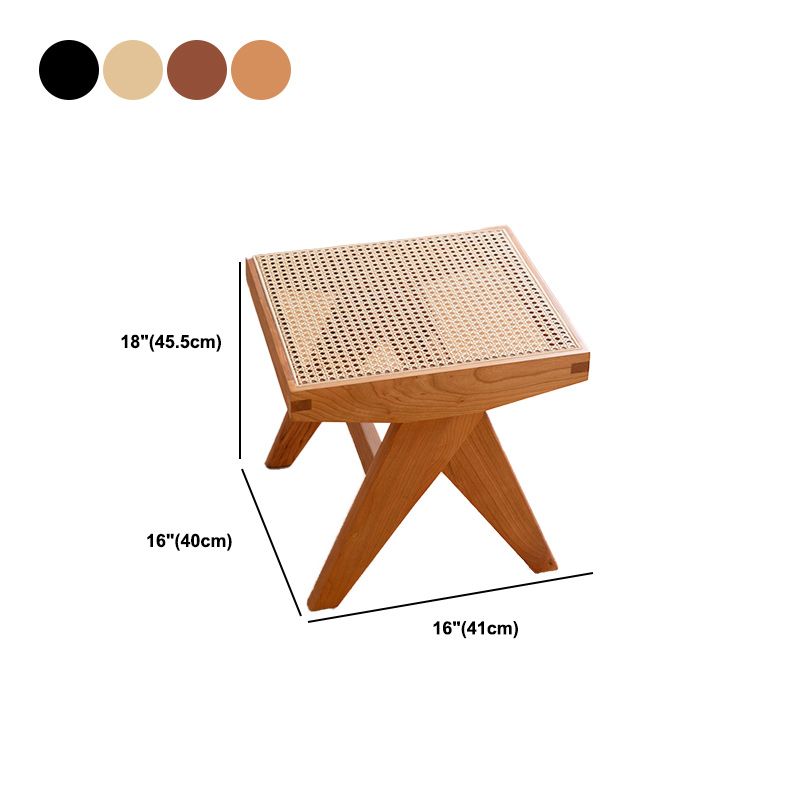 Modern Solid Wood Seating Bench Matte Finish Ottoman Bench with Legs