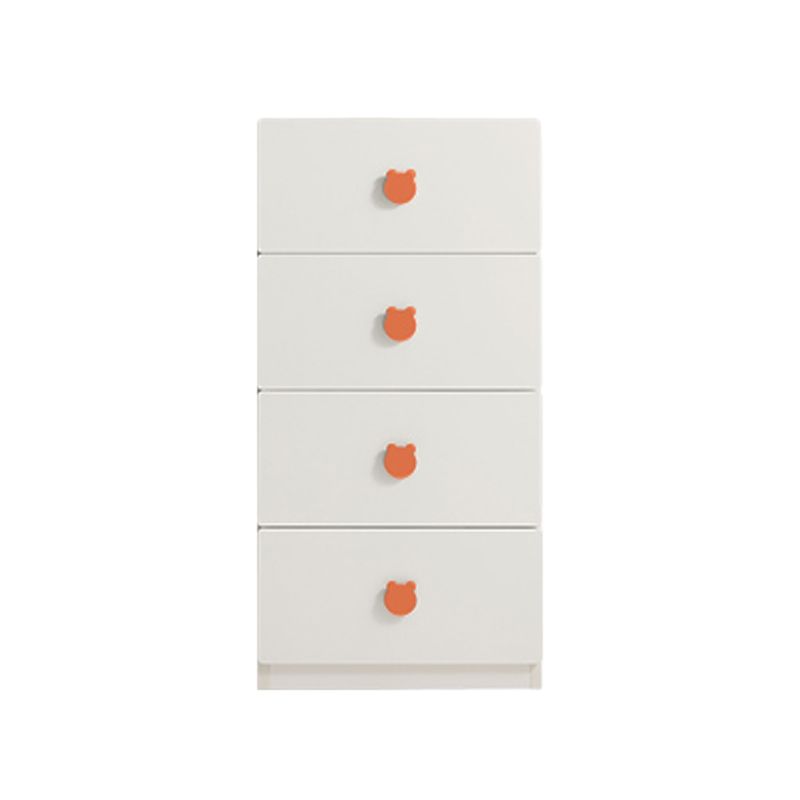 Solid Wood Kids Wardrobe Modern White Closet with Storage Drawers