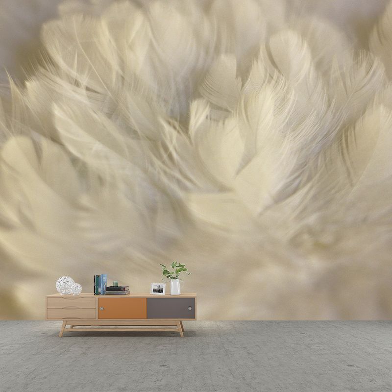 Environmental Wall Mural Stain Resistant Photography Decorative Feather Wall Mural