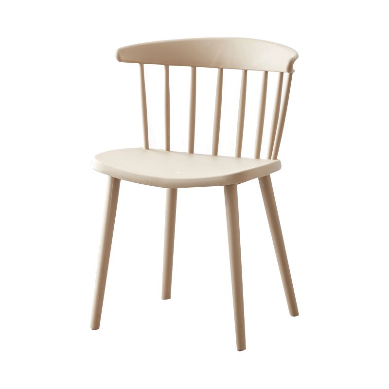 Modern Plastic Indoor-Outdoor Dining Chair Windsor Back Side Chair