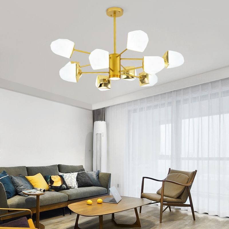 Modern Style Chandelier Light Multi Lights Metal Acrylic Pendant Light for Living Room