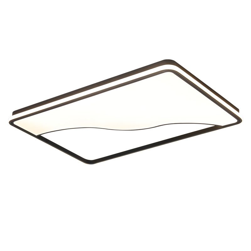 Noir / Blanc Rectangulaire / Place Ceiling Light Simple Acrylique 16 "/19.5" /35.5 " W LED Ceiling Light Fixture for Bedroom in Warm / White