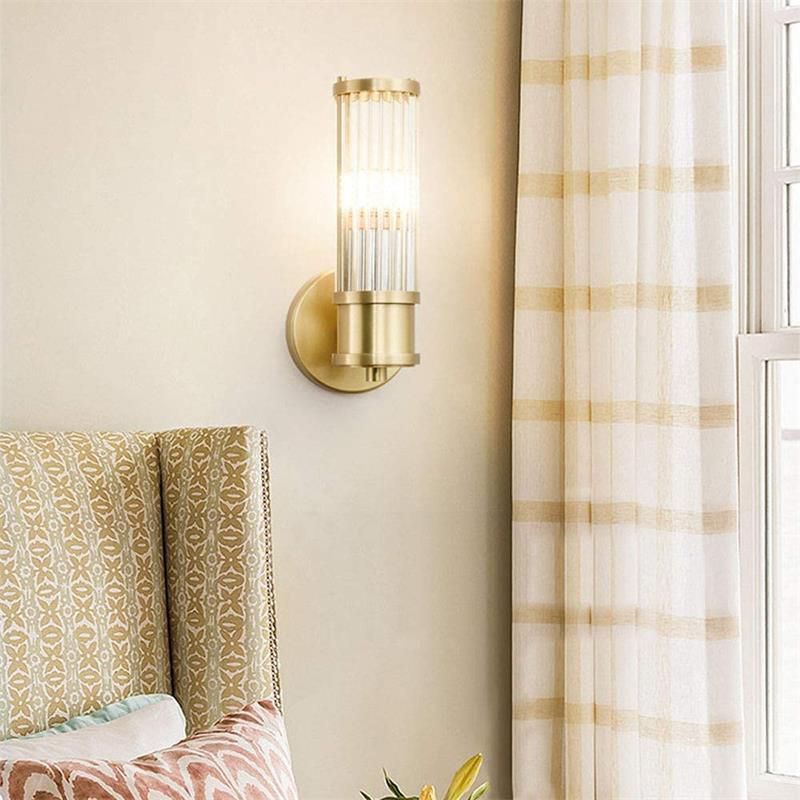 Gold 1 / 2 - Light Bathroom Vanity Lighting Iron and Glass Bath Sconce