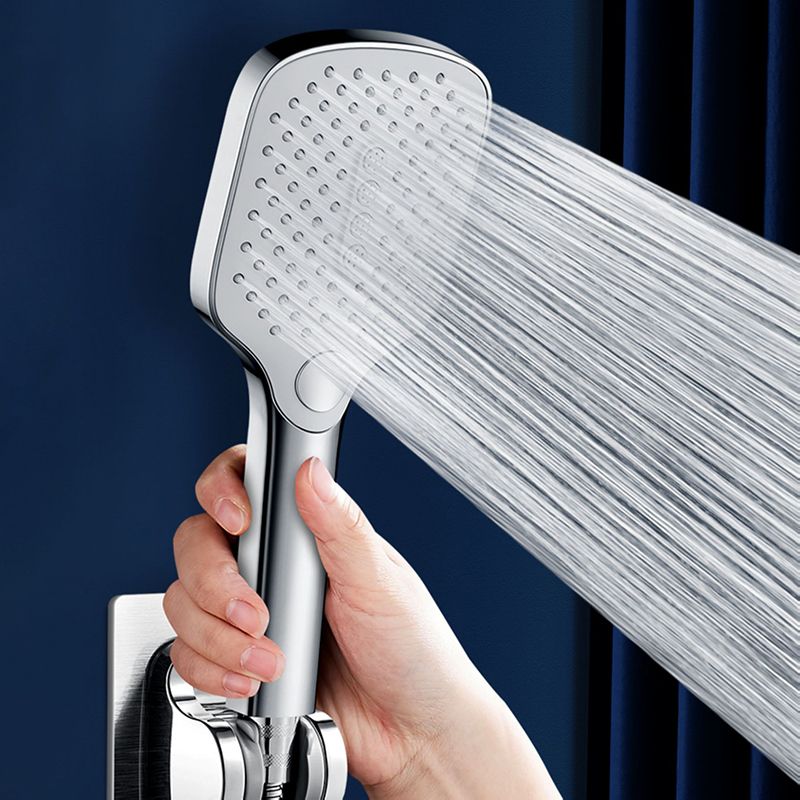 Contemporary Fixed Shower Head Square Metal Shower Head Combo