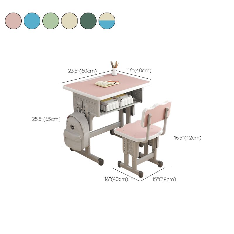 Adjustable School Kids Desk Writing Desk Kids Desk and Chair with Hutch