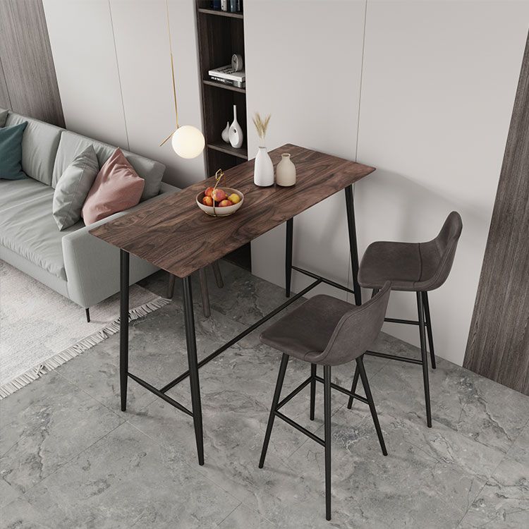 Contemporary Bar Counter Table Rectangle Sintered Stone Table for Kitchen