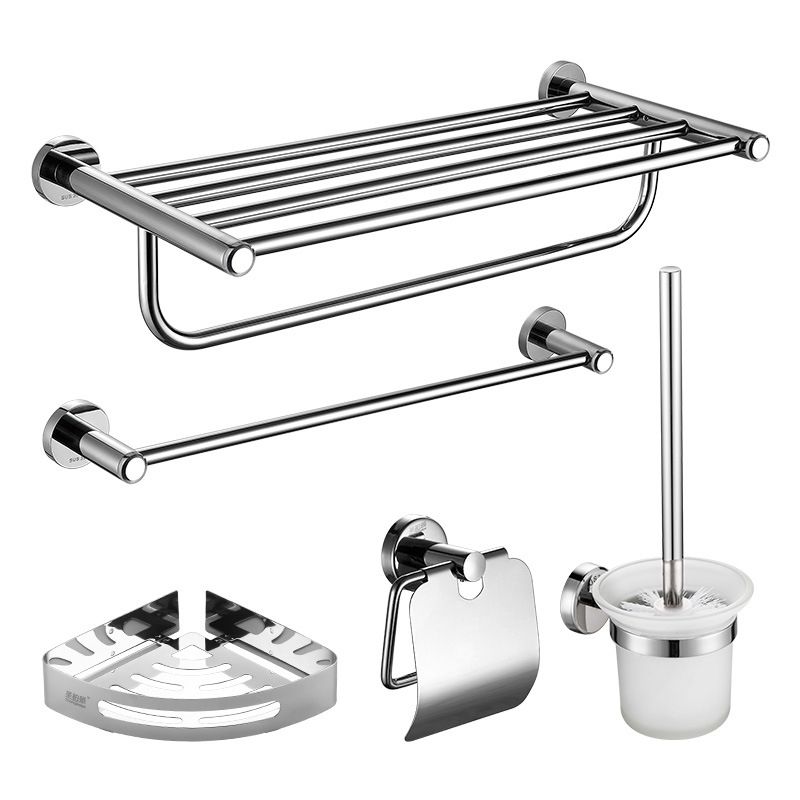 Modern Bathroom Hardware Bath Shelf Towel Bar Stainless Steel Bathroom Accessory Kit