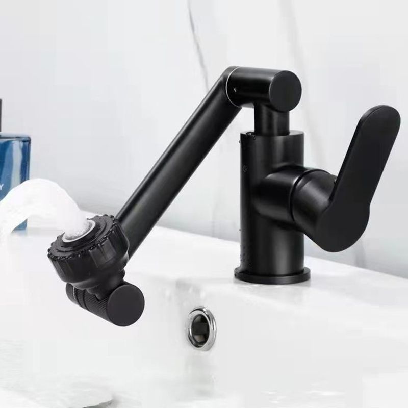 Modern Vessel Sink Faucet Stainless Steel Lever Handles Swivel Spout Vessel Faucet