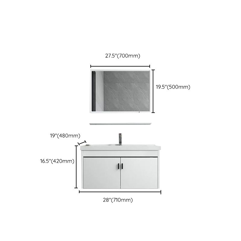 Wall-mounted Bathroom Vanity Modern Single-Sink Space Saver Vanity