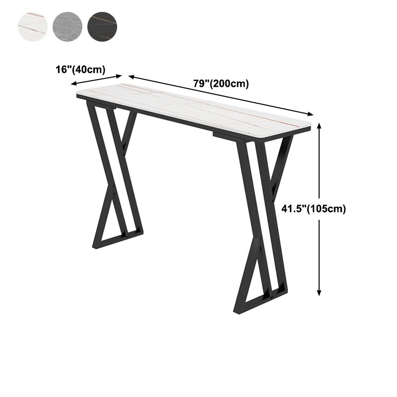 Mesa de barra superior de piedra mesa de bistro de estilo industrial de 42 pulgadas para restaurante