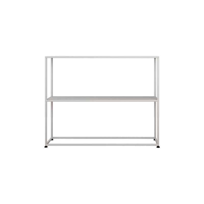 Storage Contemporary Iron Console Table with Shelf and Frame Base