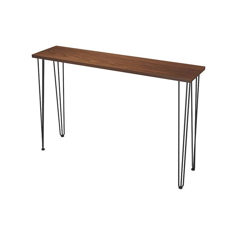 Industrial Solid Wood Pub Table with Rectangle Table Top Legs Table - 41.3" H