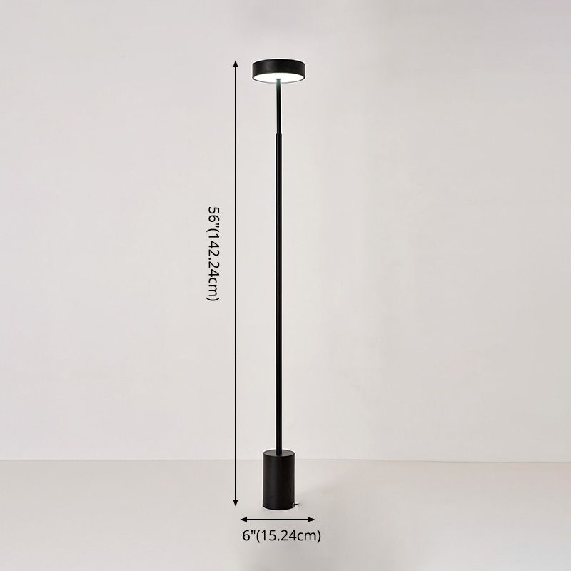 Minimalist Round Floor Lighting Acrylic Living Room LED Floor Standing Lamp