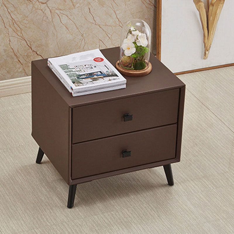 18.5" Tall Solid Wood Night Table Legs Included Bed Nightstand with 2 Drawers