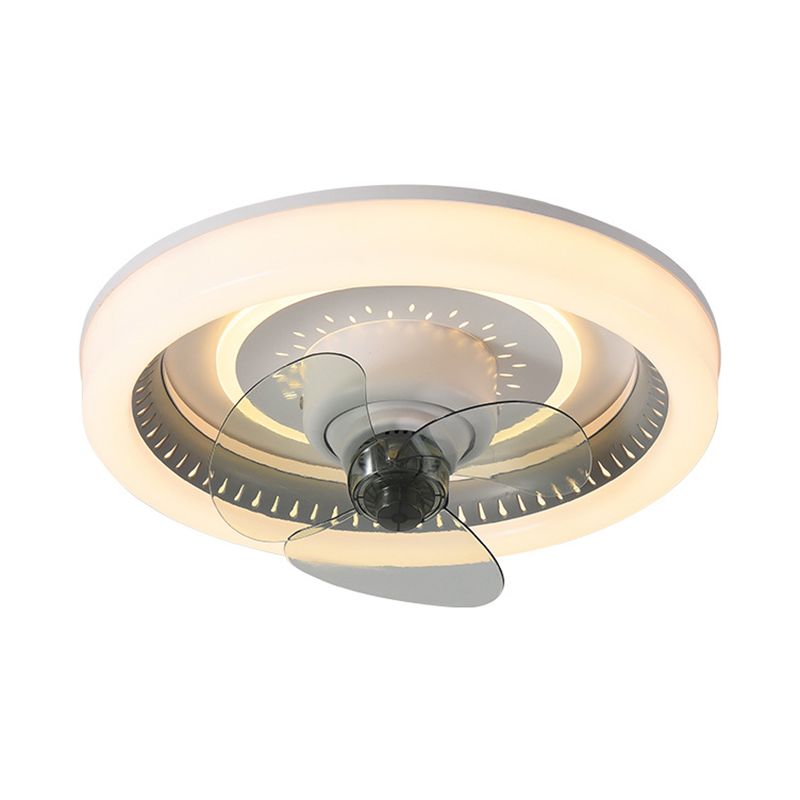 3-Blade LED Ceiling Fan Modernism Polish Finish Fan with Light for Room