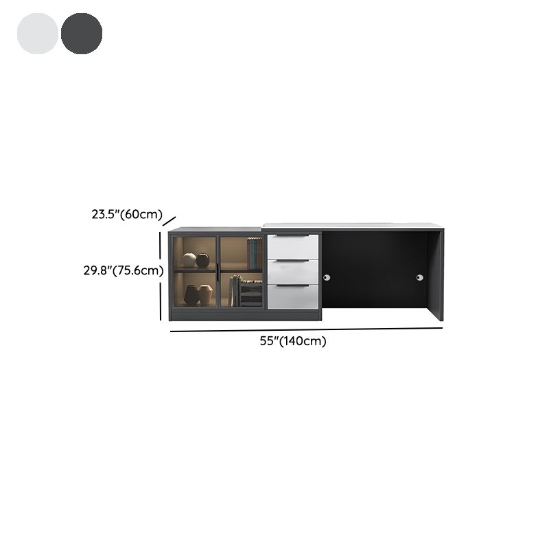 Rectangular Shape Contemporary Office Desk Stone Task Desk for Home